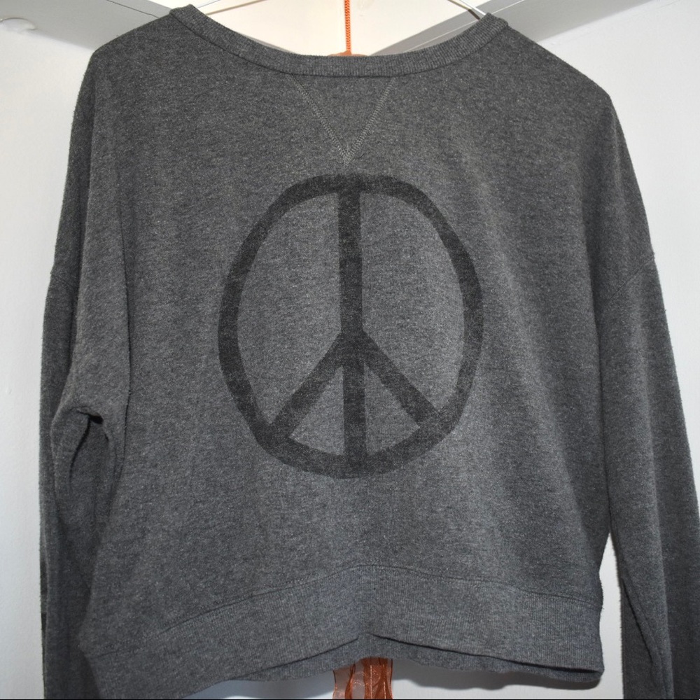 MORE PEACE Crop Crewneck SMALL